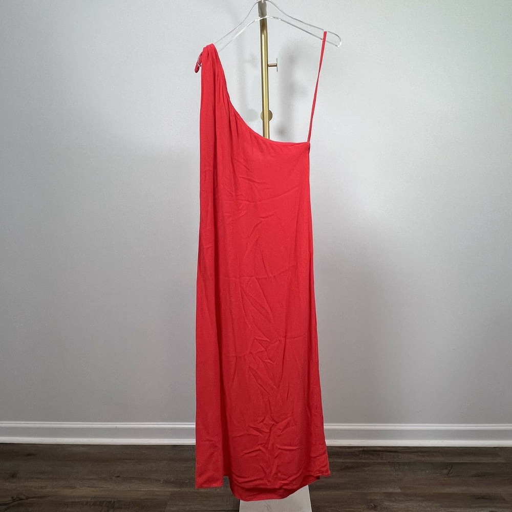 Mara Hoffman One Shoulder Camilla Cover-Up Dress Red /M - Picture 6 of 9